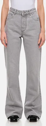 Bottega Veneta Light Grey Denim Flared Leg Jeans