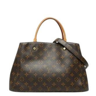 Louis Vuitton Pre-owned Montaigne MM Handtas - Dames - Pre-owned - Bruin - Maat: ONE Size Leer