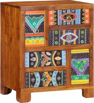 Berkfield Home Sideboard Multicolour 50x35x60 Solid Wood Acacia