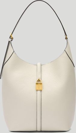 DeMellier The Siena Bucket in Chalk Small Grain Leather Shoulder bag