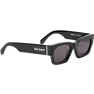 Palm Angels Mens Accessories Bodie Rectangle Sunglasses in Black Dark Grey - One Size