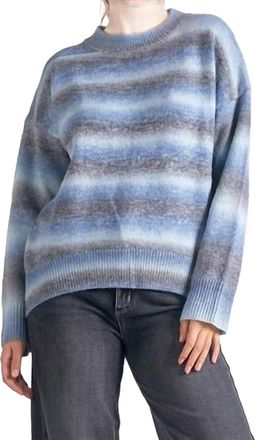 Elan Space Dye Crew Neck In Blue