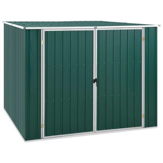 Berkfield Home Garden Shed Green 195x198x159 cm Galvanised Steel | Size: 195 x 198 x 159 cm