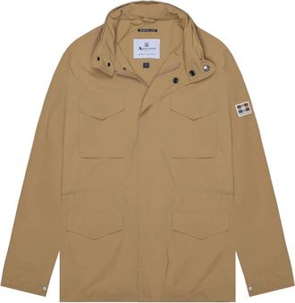 Aquascutum Mens Aquascutum Active Stretch M-65 Khaki Beige Jacket - Brown - Size: 40/Regular