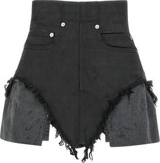 Rick Owens Black Dirt Cutoffs shorts