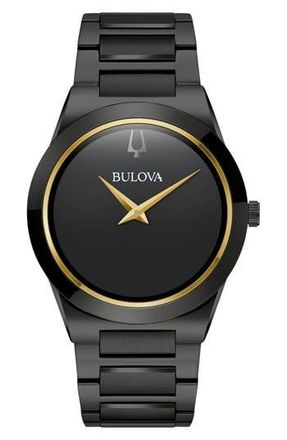 Bulova Modern Bracelet Watch, 41mm in Black at Nordstrom Rack