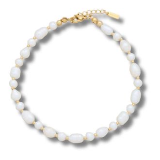 Pompeii3 Leah Pearl Anklet 18k Yellow Gold