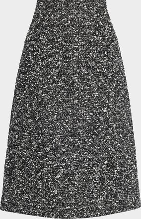Lafayette 148 New York A-Line Boucle Tweed Midi Skirt