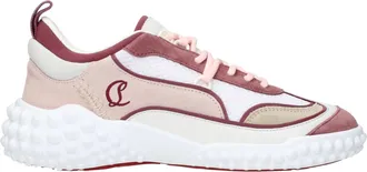 Christian Louboutin Zapatillas Louboutin Mara Donna Camoscio Rosa/Blanco &Oacute;ptico