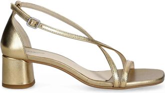 Vagabond Sandalen met gekruiste bandjes en blokhak - Goud