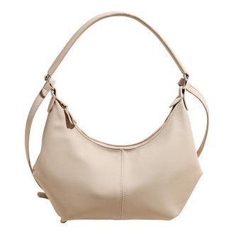 Generic PU Leather Shoulder Bag Large Dumpling Bag Fashion Handbag for Women (Beige)