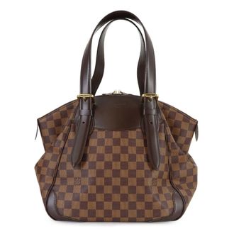 Louis Vuitton Brown Damier Canvas Ebene Damier Canvas Handbag Tote Bag (Pre-Owned)