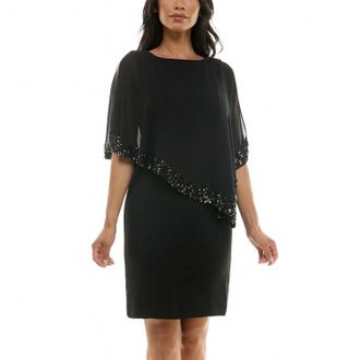 Joseph Ribkoff Sequin Mini Dress In Black