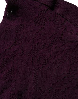Dries Van Noten Womens Violet Floral Fishnet Tights Stockings Pantyhose Socks Elastane Nylon Clothing