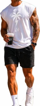 Kinetix Thunder Palm Muscle Tee In Snow White