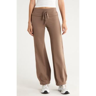 Free People FP Movement Quick Step Drawstring Flare Pants in Sandstorm at Nordstrom, Size X-Small