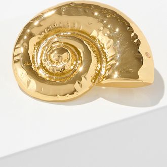Talbots Nautilus Brooch - Gold - 001 Talbots