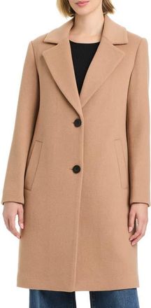 Vince Camuto Boyfriend Longline Coat in Camel at Nordstrom, Size X-Large