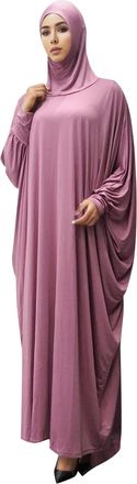 Generic Muslim Dresses, Women One Piece Prayer Dress Muslim Long Sleeve Hooded Abaya Burkas Islamic Full Cover Maxi Ramadan Dress Kaftan Hijab Middle Eastern 