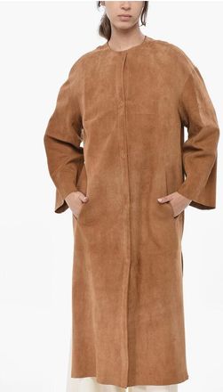 Salvatore Santoro Suede Coat with Snap Buttons size 42