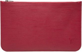 Louis Vuitton Pre-owned Clutches, female, Red, Size: ONE SIZE Pre-owned Leather Pouch