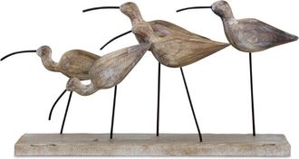 Melrose International Wooden Sea Bird Sculpture 13L - Brown