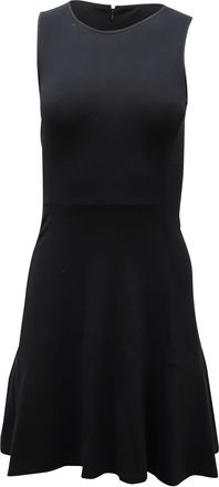 Theory Sleeveless Mini Dress in Black Polyester