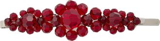 Simone Rocha Simone Rocha Large Flower Crystal-embellished Hair Clip - Dark Red - One Size