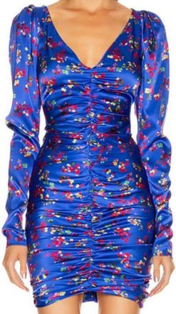 Caroline Constas Colette Dress in Blue Floral Size XS
