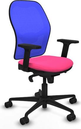 Piqueras y Crespo Piqueras Y Crespo - Jorquera Sincro Malla Azul Similpiel Rosa Brazos 2d Base Nailon Ruedas 65mm Nailon