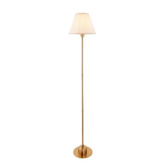 Netlighting Burley Rechargeable Floor Lamp Fabric Ivy Shade 25cm in White