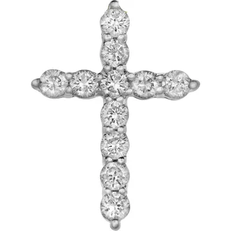 LuvMyJewelry Divine 10K Gold Cross Diamond Pendant - 0.25 Ctw in 10K Rose Gold at Nordstrom