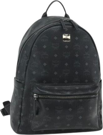 MCM Pre-owned Backpacks, female, Black, Size: ONE SIZE Pre-owned Backpack