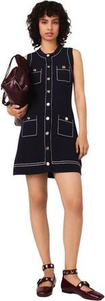 Maje Straight dress in stitched knit in Navy at Nordstrom, Size 40 Eu