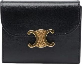 Celine Pre-owned Wallets, female, Black, Size: ONE SIZE Pre-owned Leather Wallet