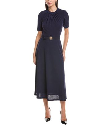 Anne Klein Twist Neck Midi Dress