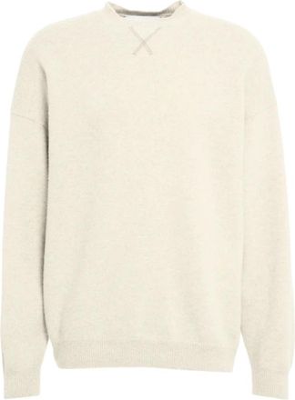 Amaranto Amaránto, Truien & Vesten, Heren, Beige, M, Wol, Wollen trui met ronde hals