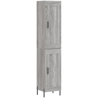 vidaXL Highboard Grey Sonoma 34.5x34x180 cm Engineered Wood Vidaxl