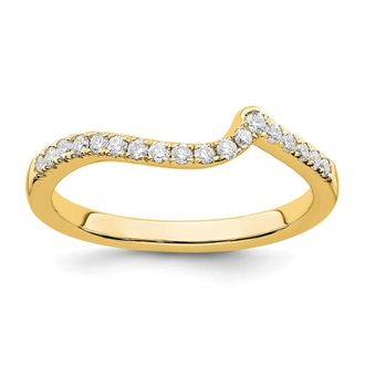 Diamond2Deal 14k Gold Lab Grown Diamond Wedding Band Ring 0.18Ct Clarity- VS Color- G-H