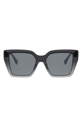 Fendi FF Diamonds 54mm Gradient Square Sunglasses in Grey/Other /Smoke at Nordstrom