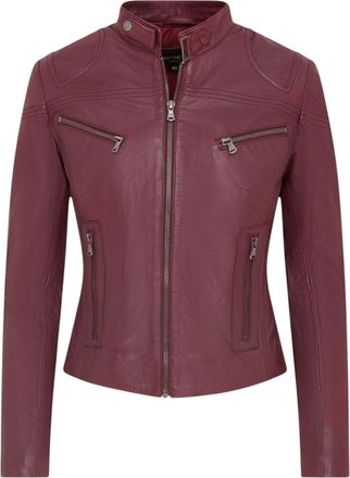 Infinity Leather Womens Slim-Fit Leather Biker Jacket-Maldon