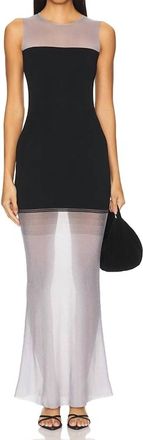 Karina Grimaldi Renata Knit Maxi Dress In Black