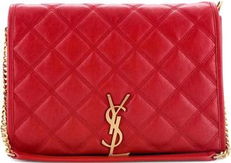 Saint Laurent Becky Quilted Leather Mini shoulder bag - Rood