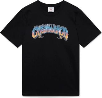 Casablanca Gradient Gothic T-shirt met Korte Mouwen - Heren - T-shirts - Zwart - 2XL - Katoen - Tops