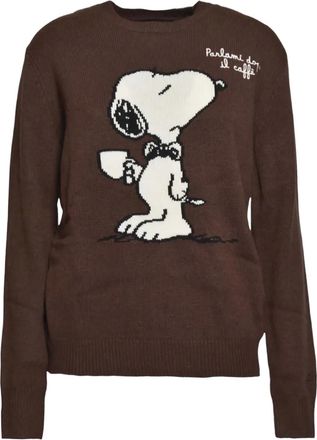 MC2 Saint Barth Sweater met borduurwerk en ronde hals - Bruin