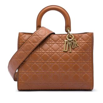 Dior Pre-owned Dior Large Ultra Matte Calfskin Cannage Embossed Lady Dior Ladies 2O0ELQ4W0XYBKIYX