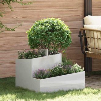 vidaXL Maceta Para Jard&iacute;n Plateado 60 X 60 X 50 Cm Acero Inoxidable Vidaxl