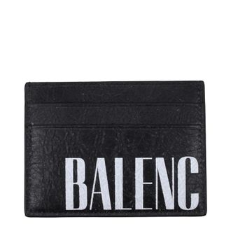 Balenciaga Herrens Dokumentenhalter aus Leder, Schwarz