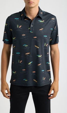 Kahala Surf Check Performance Polo in Graphite at Nordstrom, Size Xx-Large