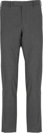Pantaloni Torino Grijze Wol Maatwerk Broek met Charme - Heren - Nette broeken - Grijs - L - Wol - Broeken